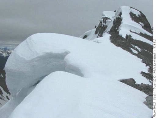 Numerous false summits along the ridge