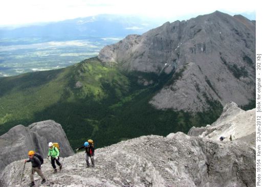 Approaching the summit cairn