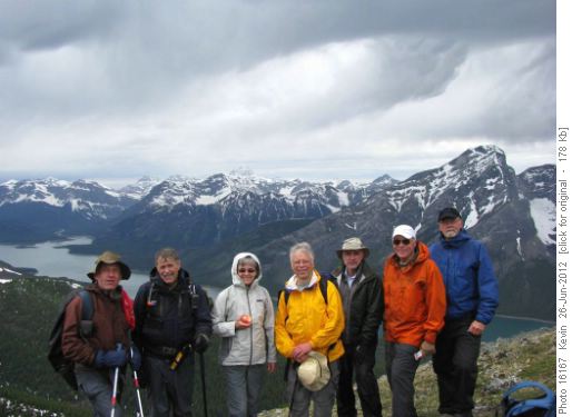 Group photo just below the summit
