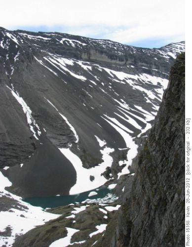 Sparrowhawk Tarn from just below the summit of Red Ridge
