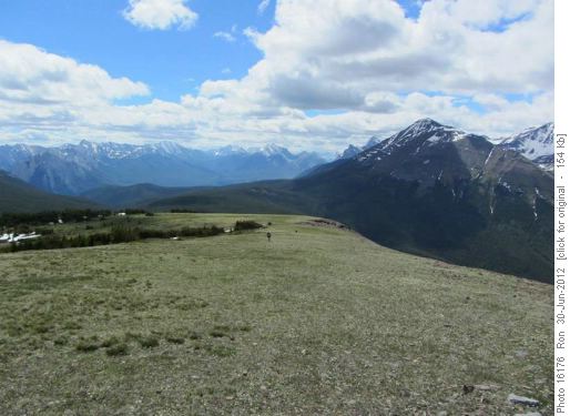 grassy slopes below southeast summit