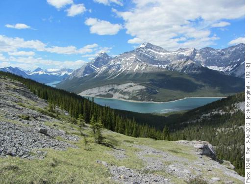 Spray Reservoir from West Wind Pass