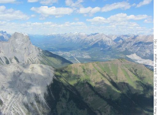 Looking over Wind Ridge to Canmore