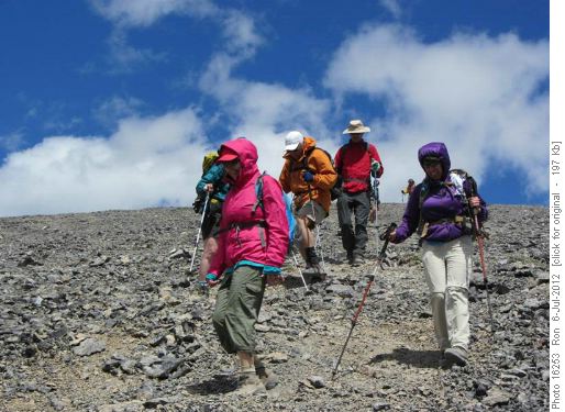 Running the scree on the trail