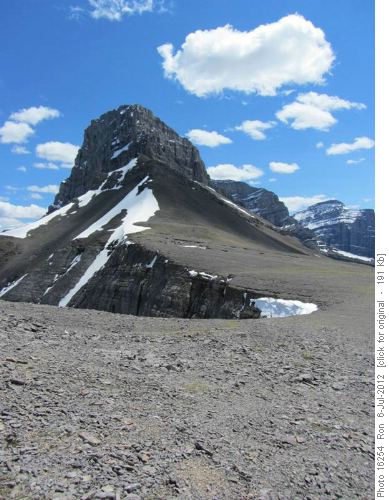 Mount Lougheed from col with Wind Tower