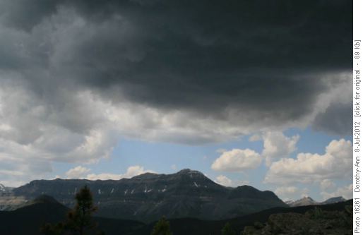 Storm clouds roll in, distant thunder