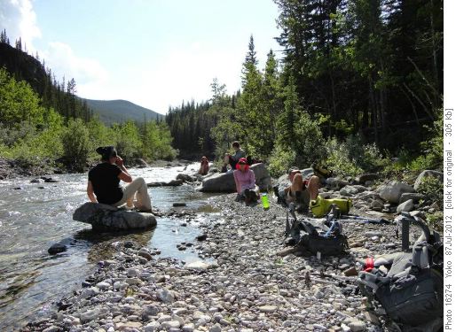 relaxing at canyon creek
