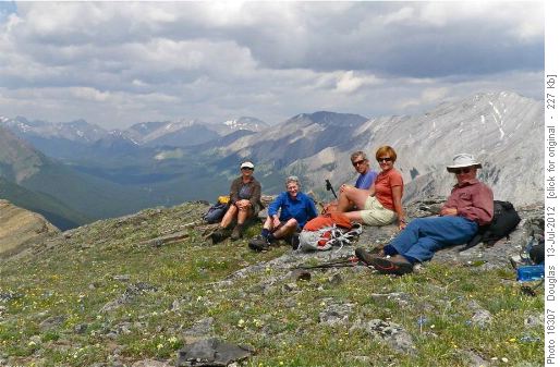 Lunch at the north summit looking north