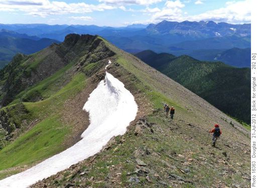 Heading back down Lineham Ridge