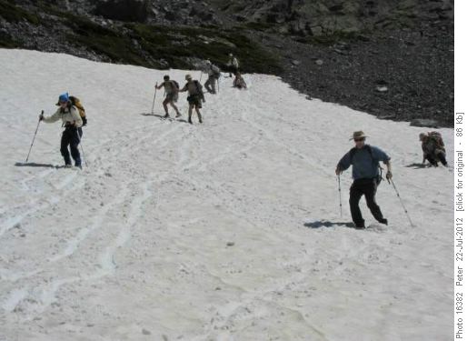 Schuss down from col