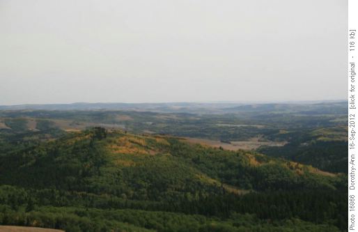 Looking back at the hill we climbed for 'Option E'