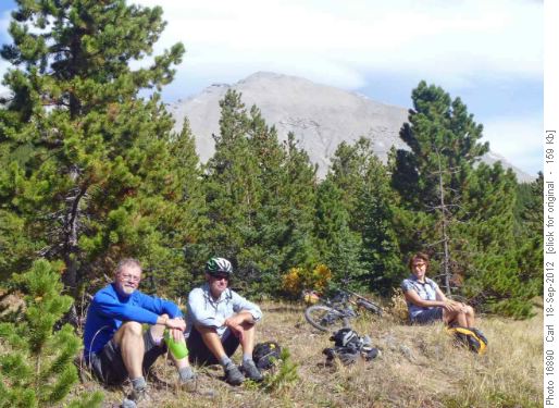 Snack break, two long hills to go