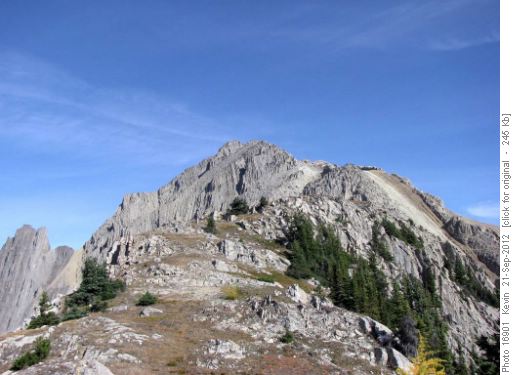 South summit of Mt Cory from Cory Ridge