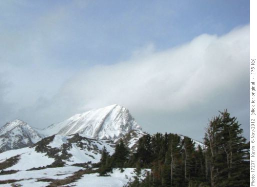 Looking back North to Mist Mountain from the South end of the ridge
