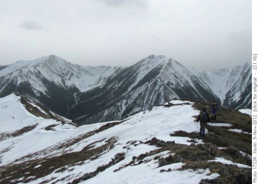 Traversing Nameless Ridge with Odlum Ridge to the West