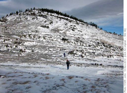 In places the skiing was a bit thin (First col on approach to Junction lookout)