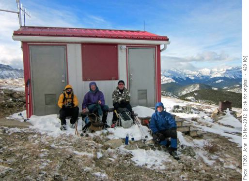 {607 dam gan}, {212 Dav Mul}, {906 Carl Von} and {1493 Kev Mean} at Junction Lookout.