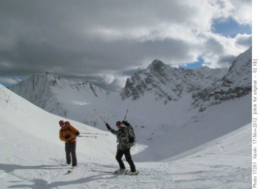 Goofing at Little Highwood Pass (Grizzly Col in background)