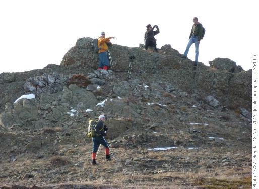 Ramblers on the summit rocks