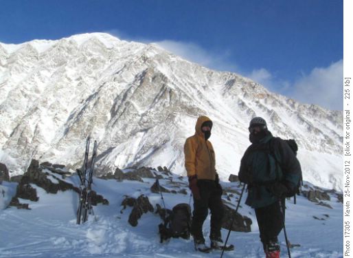 Jim and Damian on the summit with Mist Mt in the background