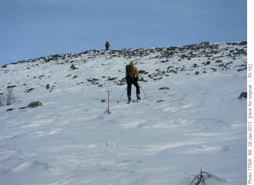 The final rocky slopes
