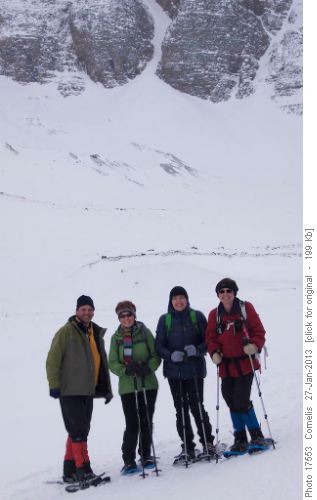 Cornelis, Jennifer, Teresa and Barb on Lake Annette (1,965m)