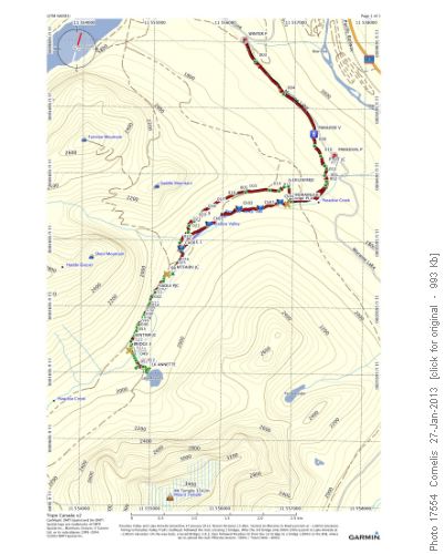 Annette Lake Map; 15.6km return / 300m elev.gain.