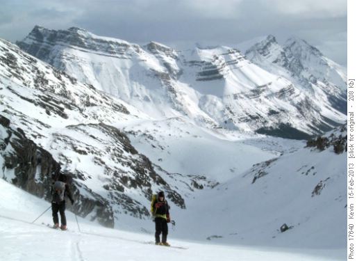 Looking down into the Mosquito Creek drainage from the pass
