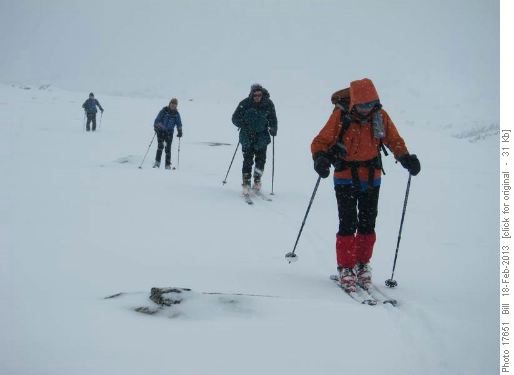 Blowing snow on the ridge