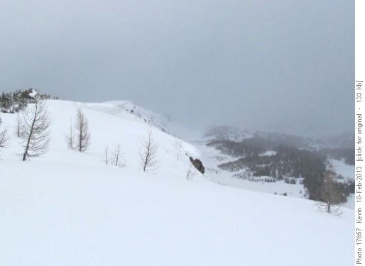Looking back North along Rampart ridge