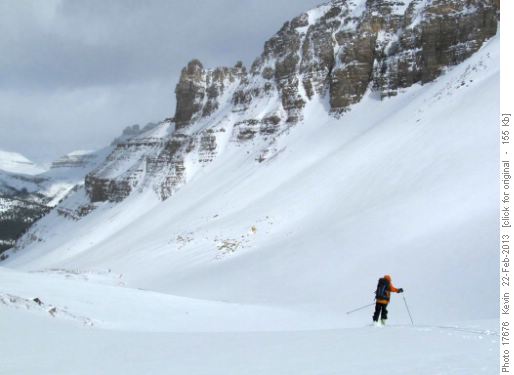 Philip starting his run down from the Pass