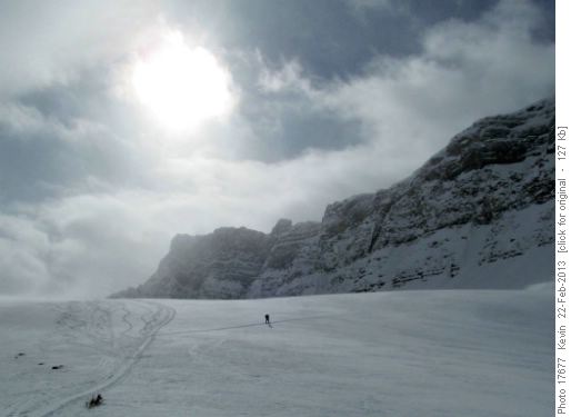 Tracks on Crowfoot Pass