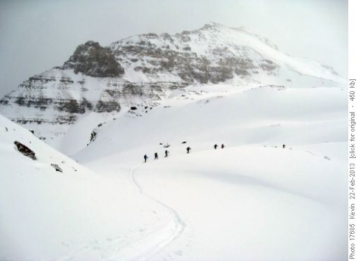 Touring through the upper section of the Pass