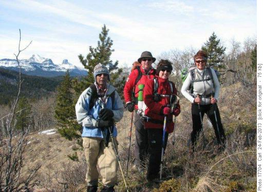 Ghulam, Doug, Barb and Jennifer on the ridge