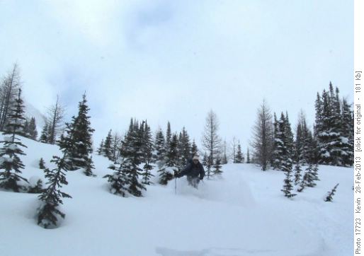 Manfred cranking turns in Birdwood Pass