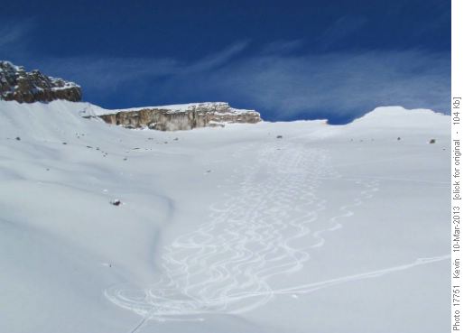 Blue skies and good snow - a great day in the back country