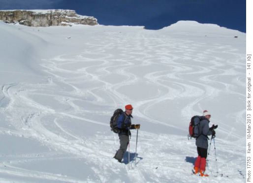 Discussing the collective quality of our turns after the second run
