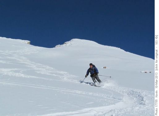 {1456 Clifton Potter} cranking tight turns down from the col