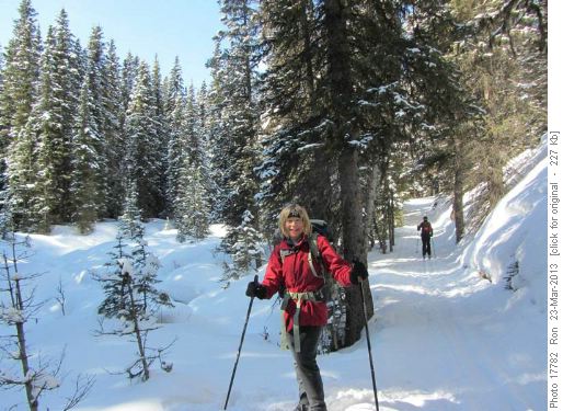 {206 Barb Mitchell} enjoys a sunny stop on Fox Creek