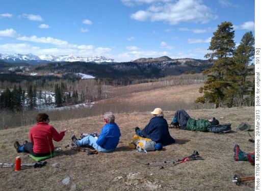 Lunch with a view on Long Prairie Ridge