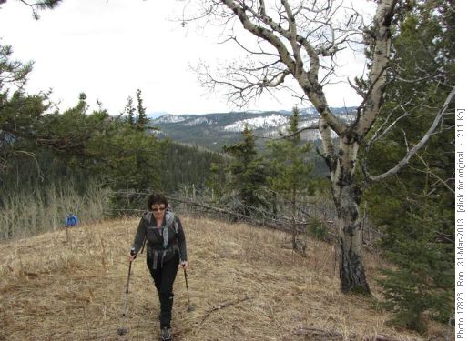 {522 Brenda Everitt} on the trail to Mesa Butte