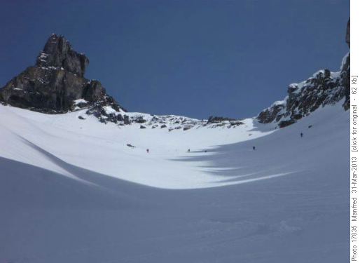 Great skiing below Storm Mtn. South