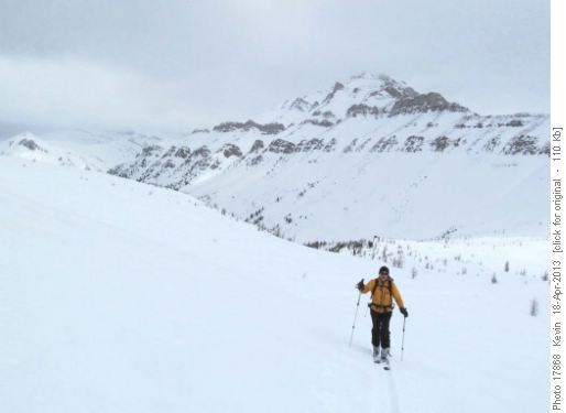 Damian with Mt Redoubt in the background