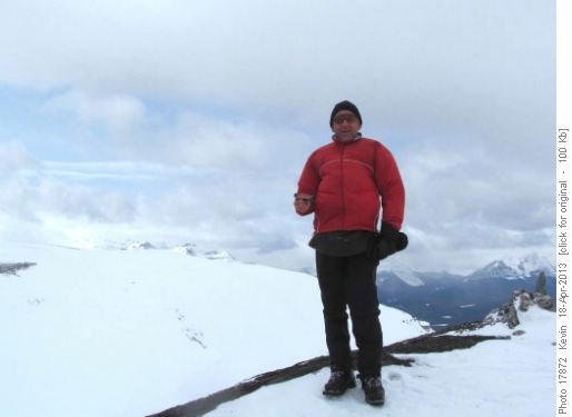Our "fearless leader" enjoying a Mars Bar on the summit of Purple Peak