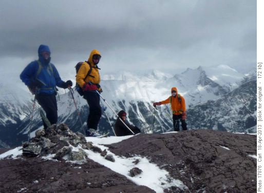 Kevin, Damian, Bill and Arnold on Purple Peak