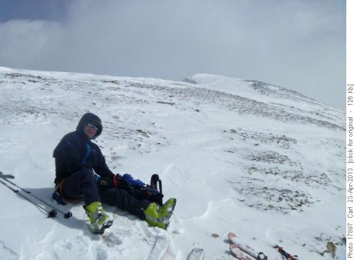 Snack before the walk to the summit of Crowfoot Mtn