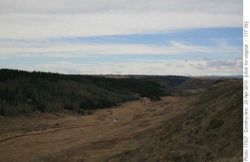 Looking down Big Hill Creek valley