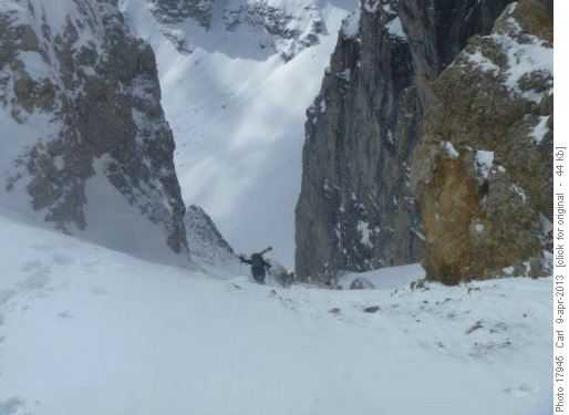 Cathedral Mtn - approach gully
