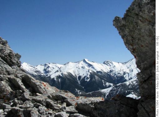 Tiara Peak from a notch in the upper ridge