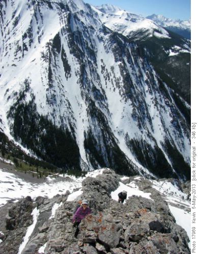Sonja and Damian on the upper rock rib